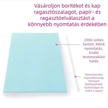 A4-es színes kartonboríték, 2–15 mm vastagságú, nyomtatott borító ajánlatok kötéséhez, testre szabható