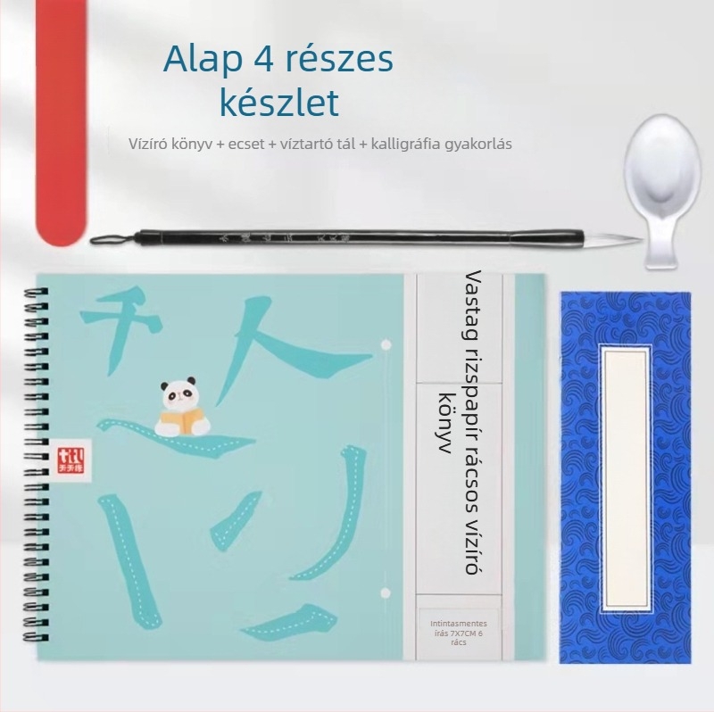 Vízírásos kalligráfia gyakorlóanyag kezdőknek, egyrészes gyakorlólap, nem szőtt anyagú kendő