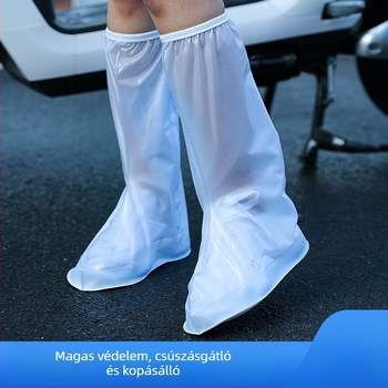 Gyöngyházfényű PVC magas szárú cipővédő, vízálló és szennyeződésálló, uniszex, túrázáshoz és látogatásokhoz