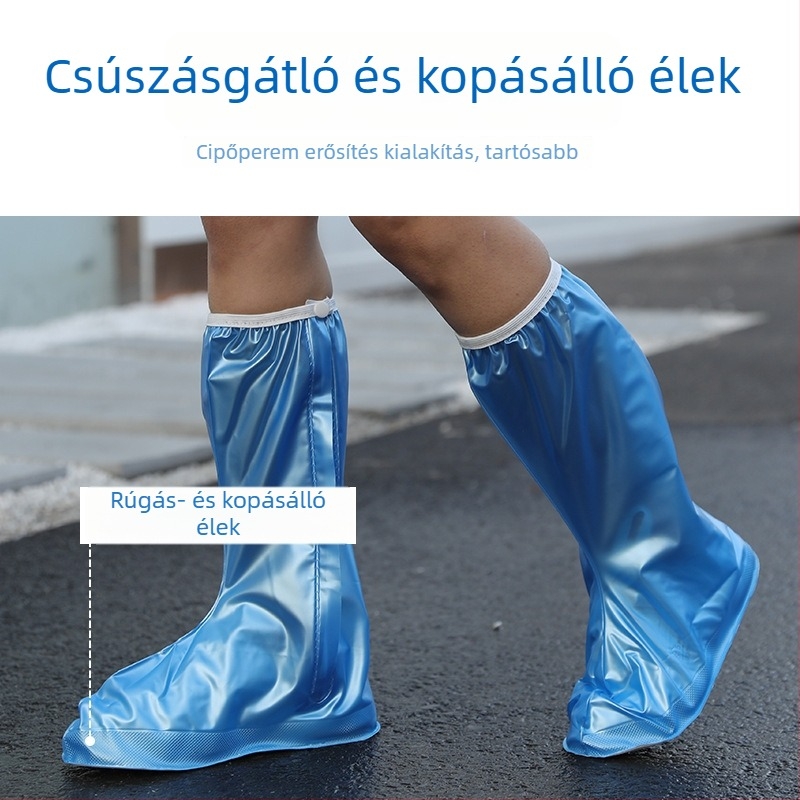 Gyöngyházfényű PVC magas szárú cipővédő, vízálló és szennyeződésálló, uniszex, túrázáshoz és látogatásokhoz