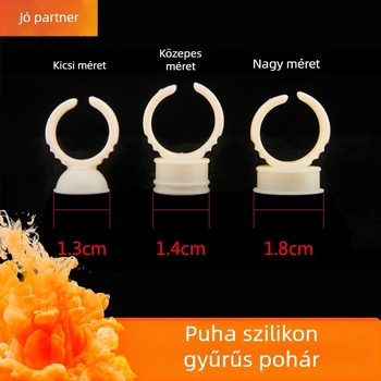 PDH Fél-permanens smink színek pohárkészlet puha szilikon gyűrűs pohárral, szempilla-hosszabbítás ragasztó, pigment krém szemöldök tetováláshoz és tetováló eszközök