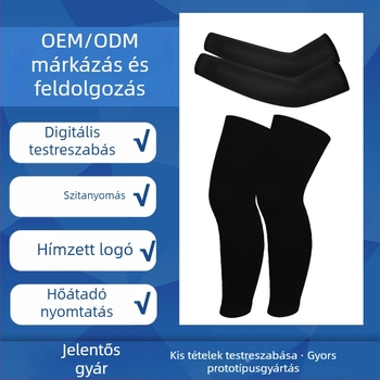 Nyári légáteresztő kar- és lábszárvédők – készlet kültéri kerékpározáshoz Ice Silk anyagból, nagy rugalmassággal, gyerekeknek