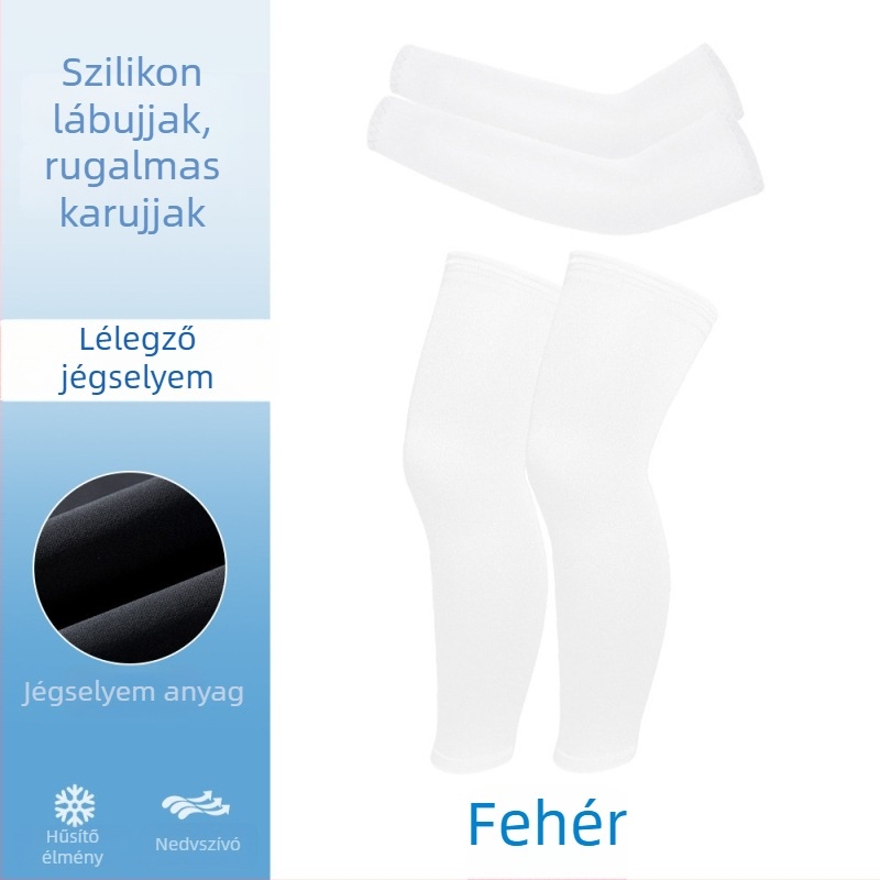 Nyári légáteresztő kar- és lábszárvédők – készlet kültéri kerékpározáshoz Ice Silk anyagból, nagy rugalmassággal, gyerekeknek
