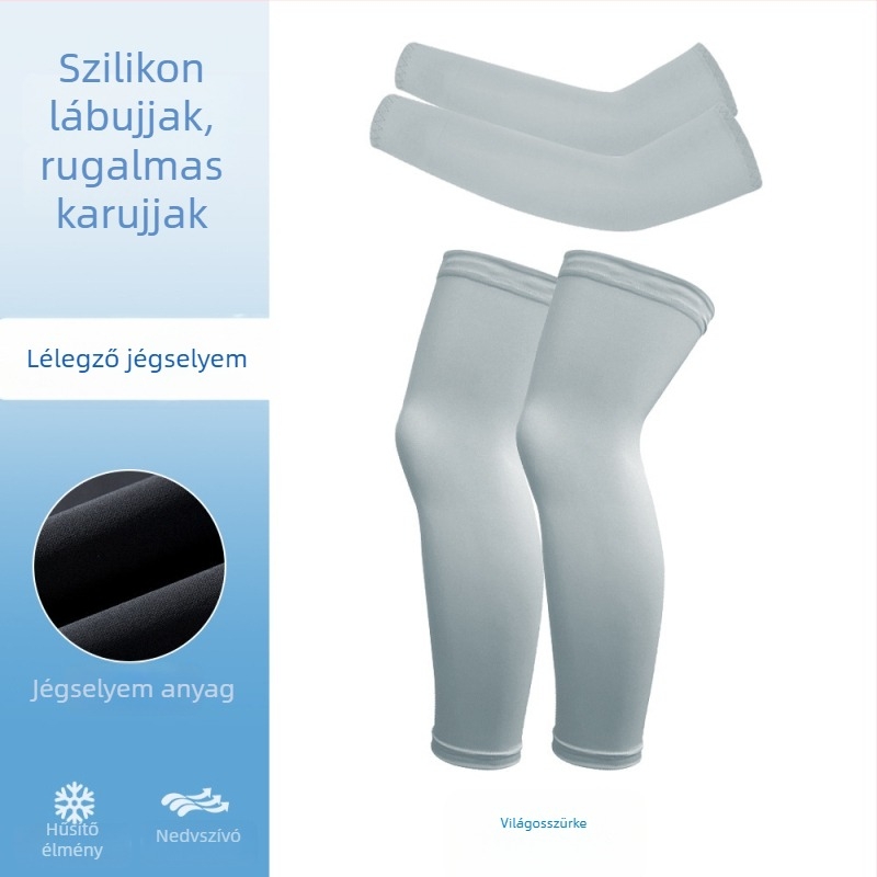 Nyári légáteresztő kar- és lábszárvédők – készlet kültéri kerékpározáshoz Ice Silk anyagból, nagy rugalmassággal, gyerekeknek