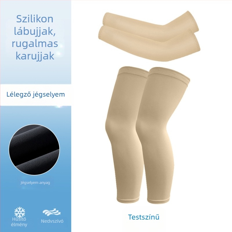 Nyári légáteresztő kar- és lábszárvédők – készlet kültéri kerékpározáshoz Ice Silk anyagból, nagy rugalmassággal, gyerekeknek