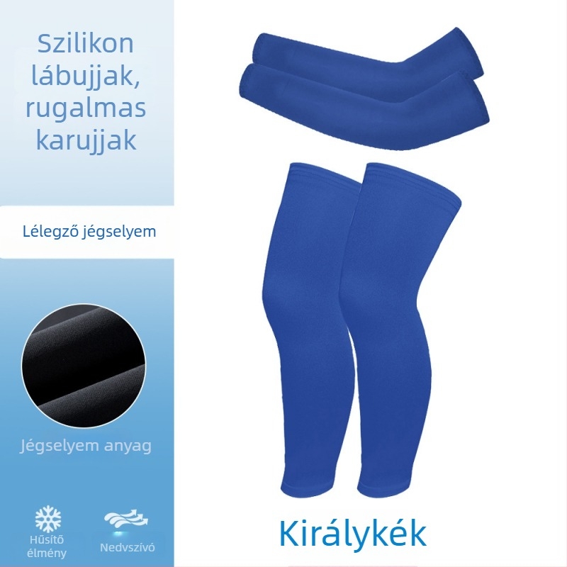 Nyári légáteresztő kar- és lábszárvédők – készlet kültéri kerékpározáshoz Ice Silk anyagból, nagy rugalmassággal, gyerekeknek