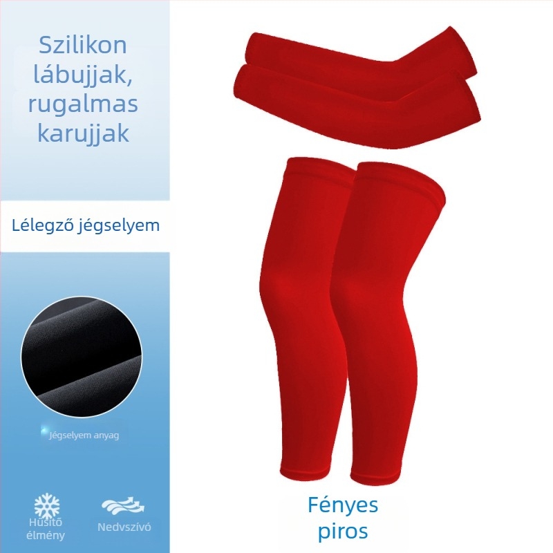 Nyári légáteresztő kar- és lábszárvédők – készlet kültéri kerékpározáshoz Ice Silk anyagból, nagy rugalmassággal, gyerekeknek