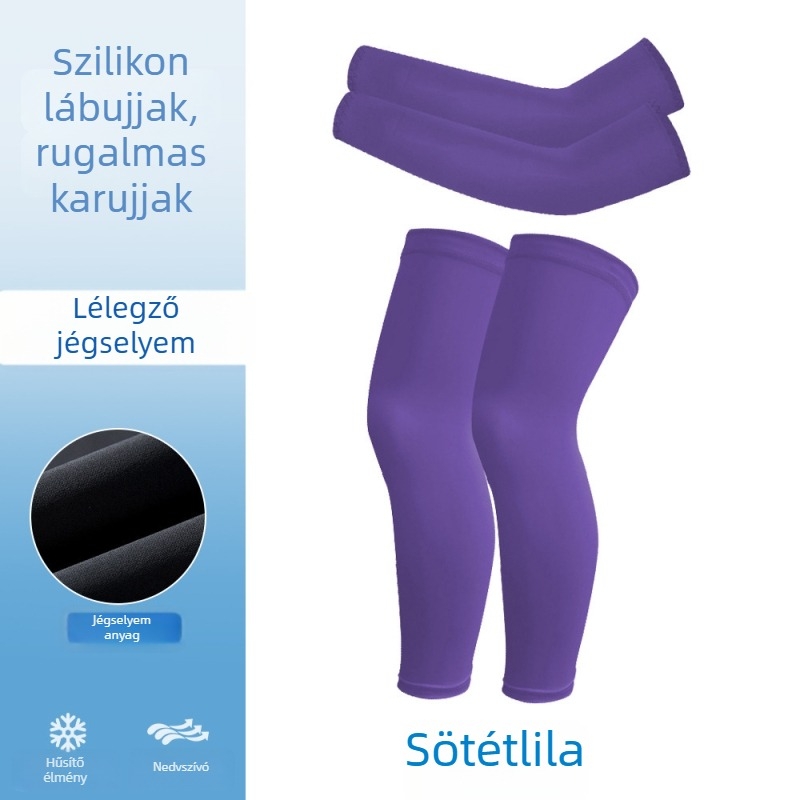 Nyári légáteresztő kar- és lábszárvédők – készlet kültéri kerékpározáshoz Ice Silk anyagból, nagy rugalmassággal, gyerekeknek