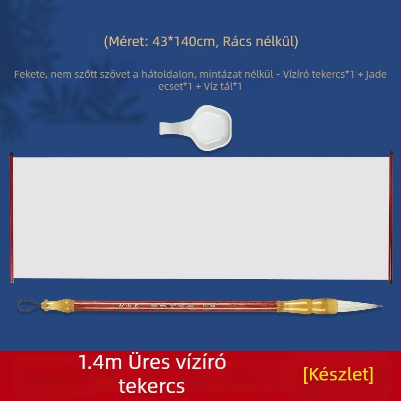 Kezdő kaligráfia gyakorló készlet vízzel írható textíliával, nem szőtt anyagból, rizs mintázatú rácsos tekercs