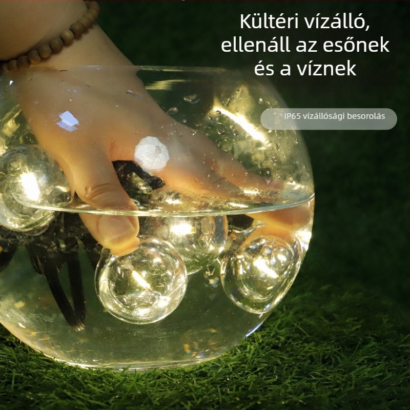 G40 LED napelemes kültéri fényfüzér kerthez és udvarhoz – retro gömb dekoráció