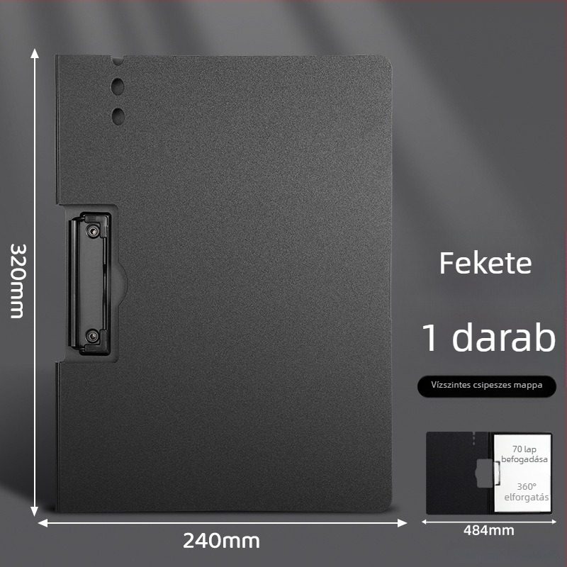 A4-es vastagított klipbord dupla csíptetővel — többfunkciós dokumentum- és írófelület