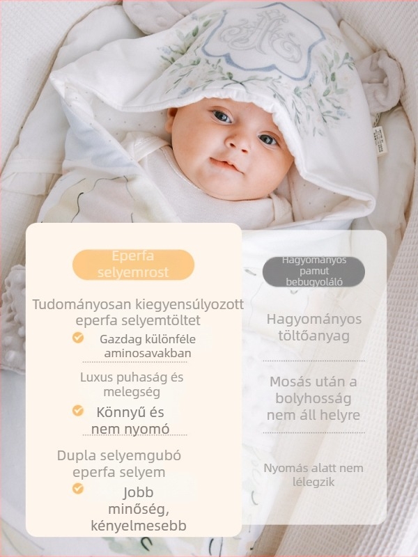 Újszülött pamutban szívó takaró mulberry selyem töltettel