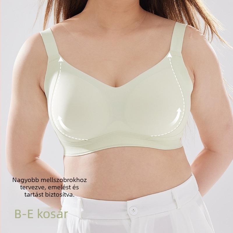 Plusz méretű melltartó B–E kosármérettel, 7A antibakteriális támasz, oldalsó kontúrozás, varrás nélküli