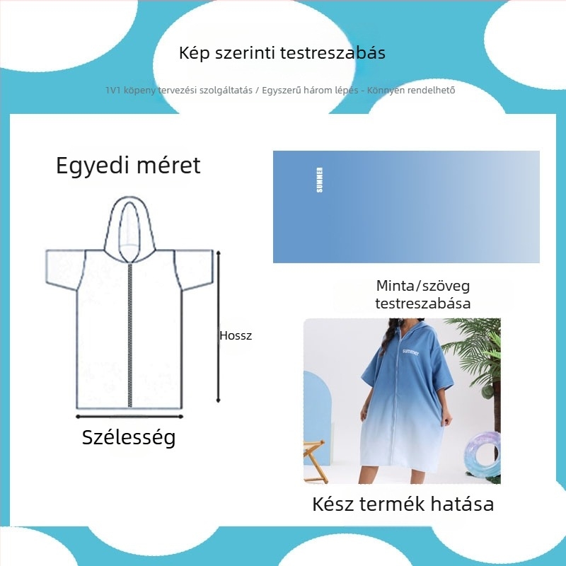Gyorsan száradó fürdőköpeny szörfözéshez, búvárkodáshoz és úszáshoz — uniszex felnőtteknek, utazási nedvszívó törölköző, puha strandtörölköző