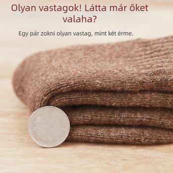 Őszi-téli gyerek gyapjú zokni, A-osztály, egyszínű, fleece-béléssel, vastag és meleg, lélegző, nedvességelvezető, szagtalan