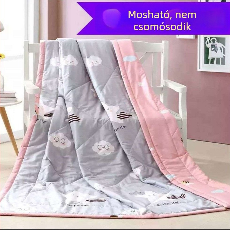 1,5 kg szintetikus rostból készült paplan, selyem-pamut töltésű, méret 150x200 cm, egyágyas kollégiumi szoba, tavasz-ősz
