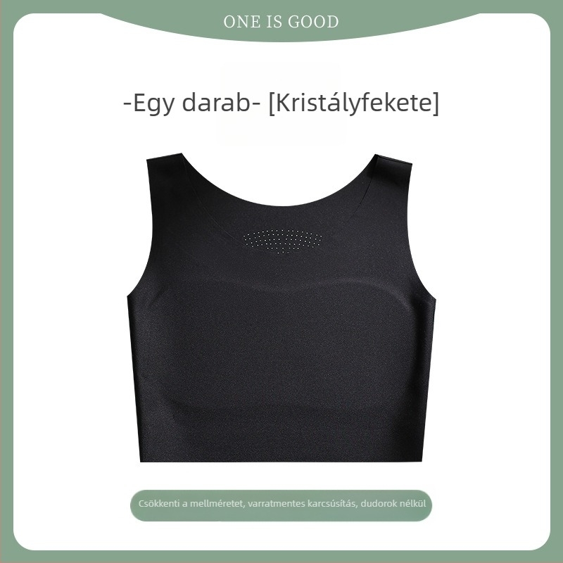 Varrásmentes, mellény-stílusú melltartó nőknek, lélegző, nude megjelenés, 3/4 kosár, formázott kosár