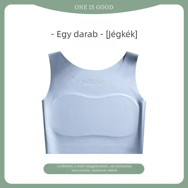 Varrásmentes, mellény-stílusú melltartó nőknek, lélegző, nude megjelenés, 3/4 kosár, formázott kosár