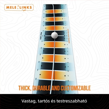 Melelinks golf putting track mat – edzőeszköz ütéshez, alátét, logó testreszabás
