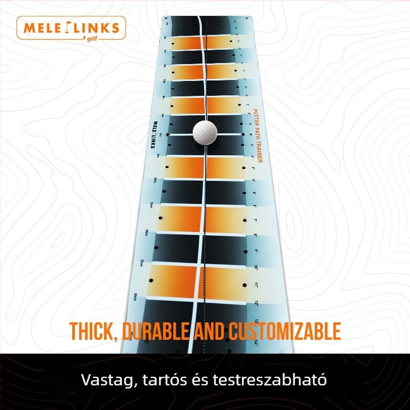 Melelinks golf putting track mat – edzőeszköz ütéshez, alátét, logó testreszabás