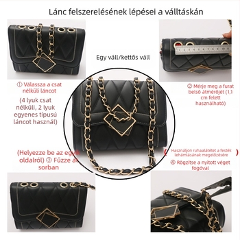 Női táska láncos vállszíj – cserealkatrész HOBO és crossbody táskákhoz