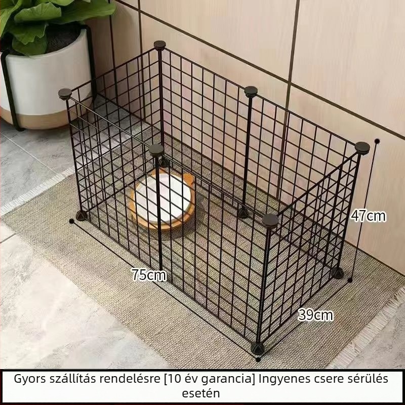 Moduláris fém ketrec kisállatok számára, rácsos falakkal