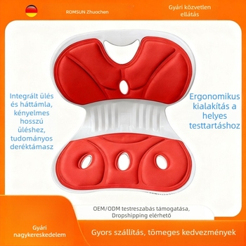 Zhuo Chen Ergonomikus deréktámasz párna irodai székhez és munkaállomáshoz, hab töltettel, egyszínű, méretek 34×30×36 cm
