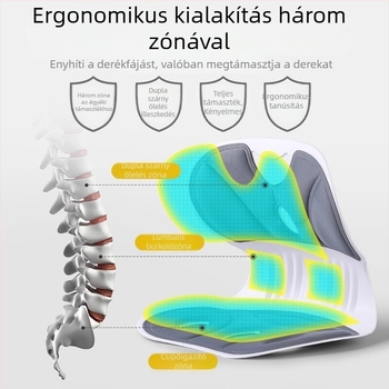 Zhuo Chen Ergonomikus deréktámasz párna irodai székhez és munkaállomáshoz, hab töltettel, egyszínű, méretek 34×30×36 cm
