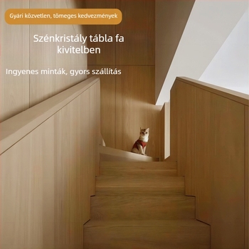 Furnér falpanel szén-kristályos bevonattal, varrat nélküli bambusz rostos háttérpanel, dekoratív önszerelős panel