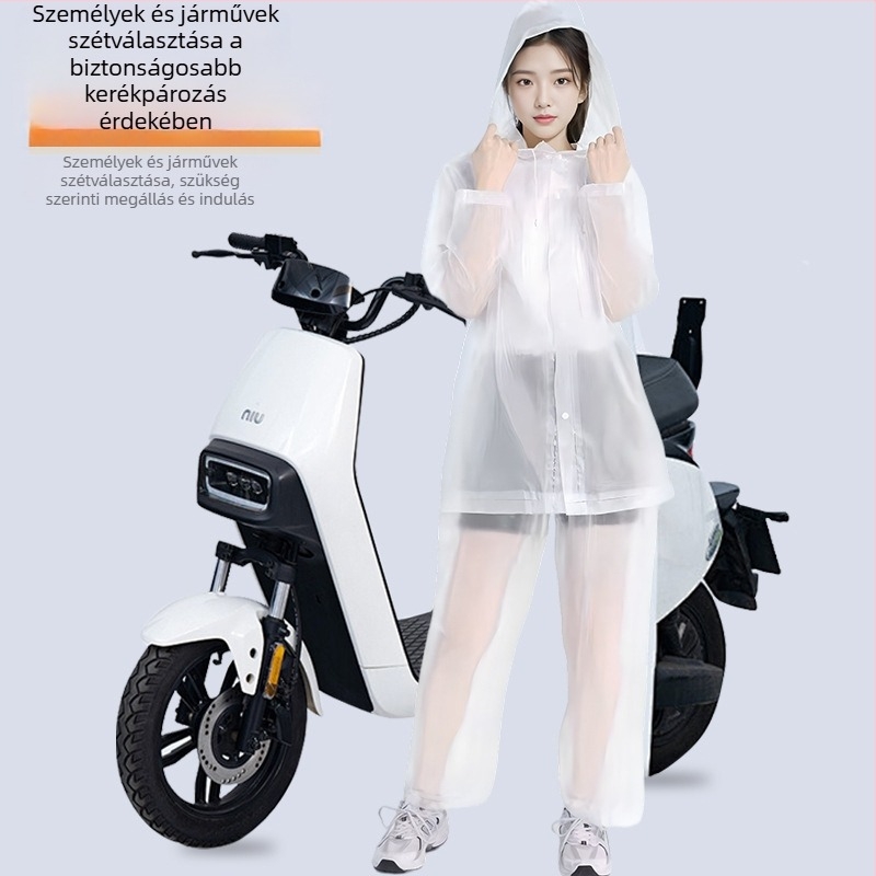 EVA felnőtt két részes esőkabát készlet motorkerékpárokhoz és elektromos járművekhez