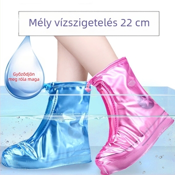 Gyermekek számára vízálló cipővédő esős napokra, PVC vastított, csúszásmentes, univerzális méret