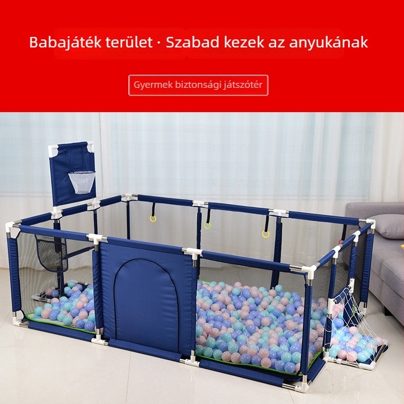 Textil védőkerítés padlóhoz vagy az ágyhoz, kettős funkciójú kosárlabda játék és beltéri gyerekjáték