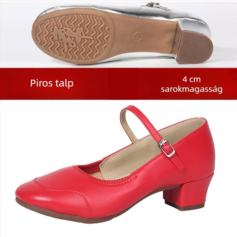 Női ezüst táncos cipő, latin- és kvadrát tánchoz, puha talpú, könnyű, előadásokhoz