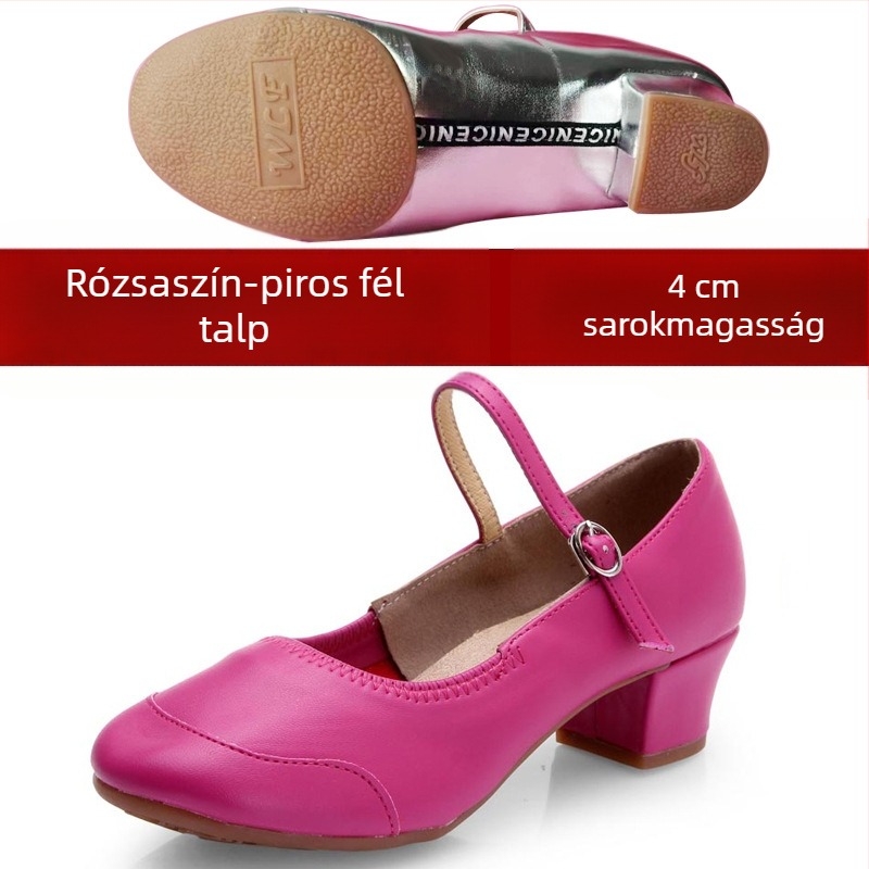 Női ezüst táncos cipő, latin- és kvadrát tánchoz, puha talpú, könnyű, előadásokhoz