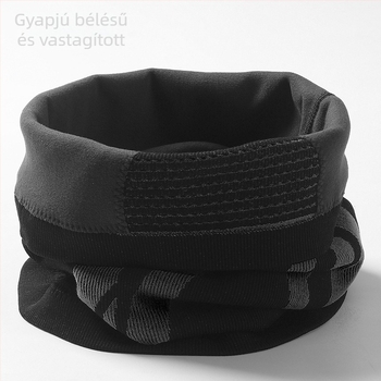 Téli nyakmelegítő fleece-béléssel, vastag kötött, kültéri kerékpározáshoz, síeléshez, hegymászáshoz és horgászathoz – meleg, raktáron