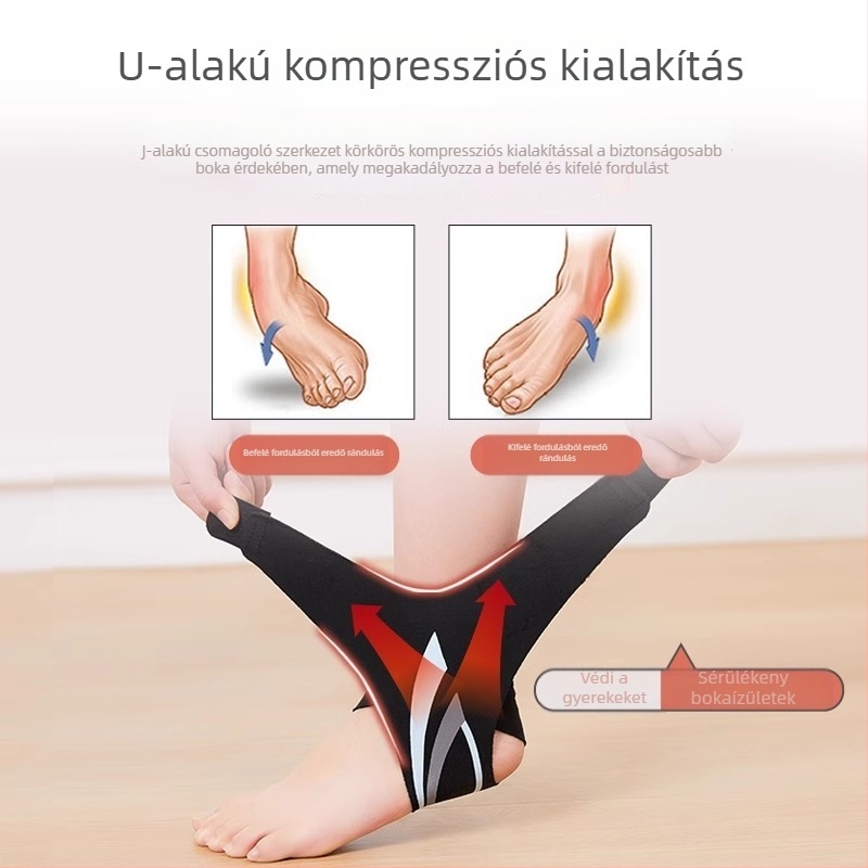 Gyermekeknek készített sport bokavédő a ficam megelőzésére és bokarehabilitáció támogatására