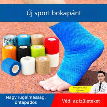 Rugalmas sportkötés bokára és lábfejre, ficamok megelőzésére és a láb fixálására, öntapadós géz futballhoz