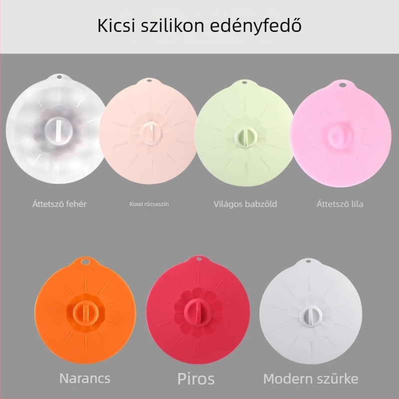 Szilikon frissességmegőrző fedőkészlet – mikrohullámú sütőhöz alkalmas zárófedelek, mosható és újrahasználható