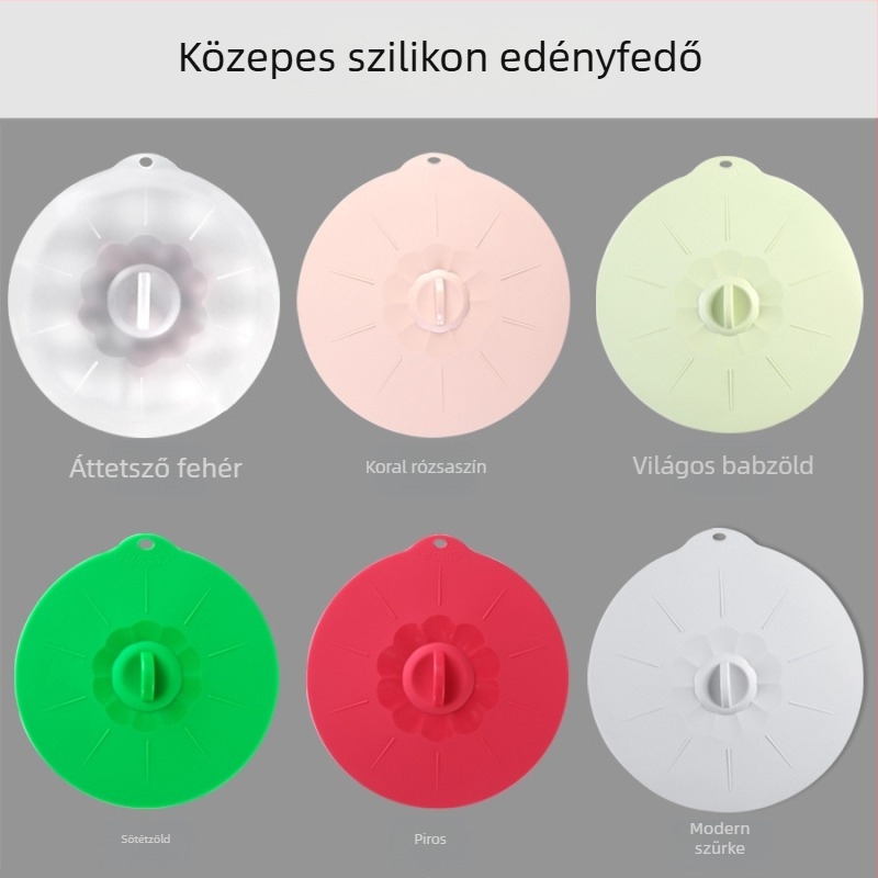Szilikon frissességmegőrző fedőkészlet – mikrohullámú sütőhöz alkalmas zárófedelek, mosható és újrahasználható