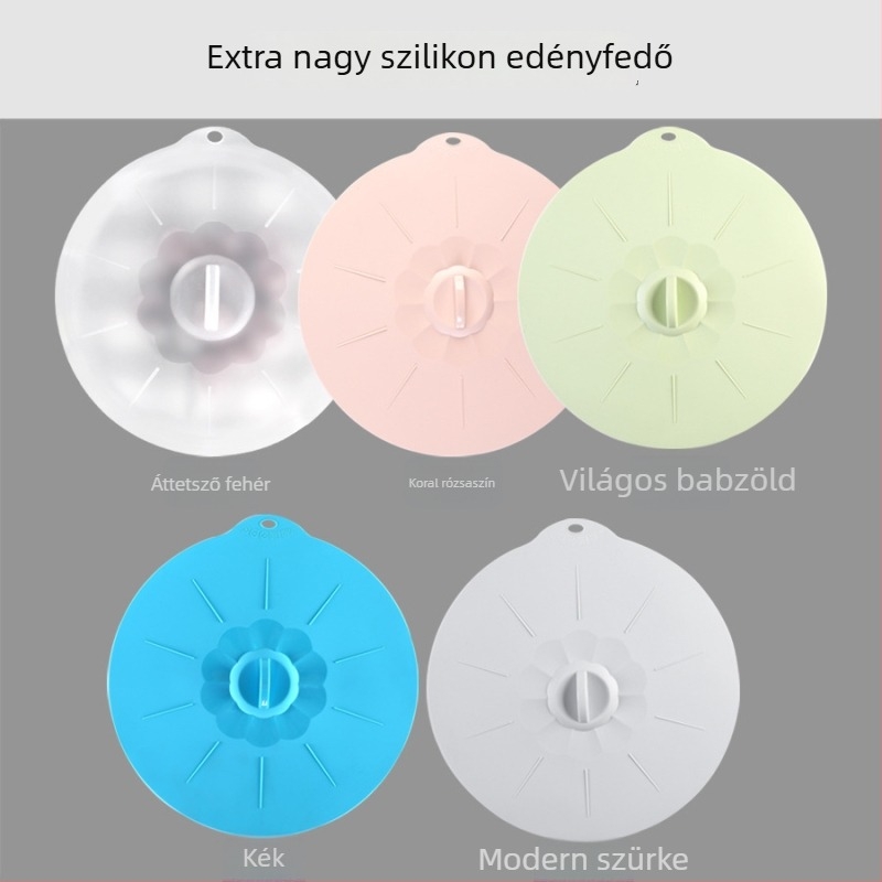 Szilikon frissességmegőrző fedőkészlet – mikrohullámú sütőhöz alkalmas zárófedelek, mosható és újrahasználható