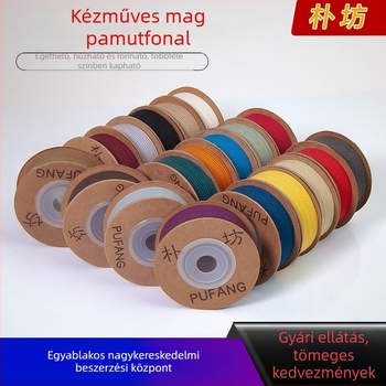 Etno-stílusú Buddha gyöngy karkötő Bodhi magokkal, csillag-hold mintázat, kézzel kötött poliészter zsinórral, 1,5–2,0 mm