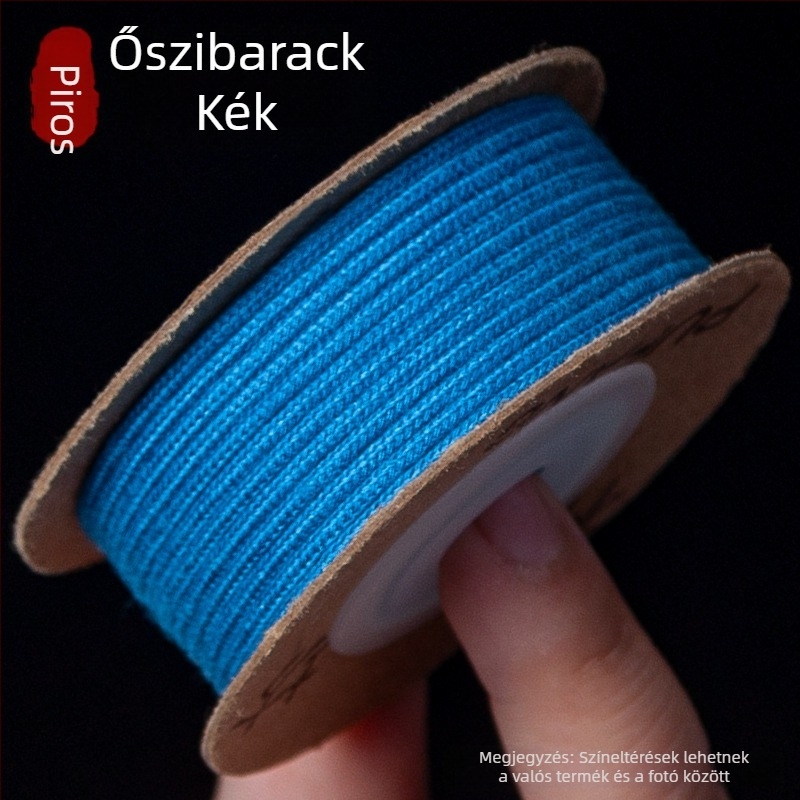Etno-stílusú Buddha gyöngy karkötő Bodhi magokkal, csillag-hold mintázat, kézzel kötött poliészter zsinórral, 1,5–2,0 mm