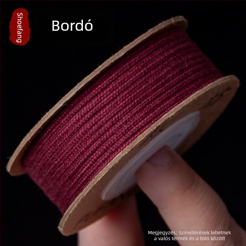 Etno-stílusú Buddha gyöngy karkötő Bodhi magokkal, csillag-hold mintázat, kézzel kötött poliészter zsinórral, 1,5–2,0 mm