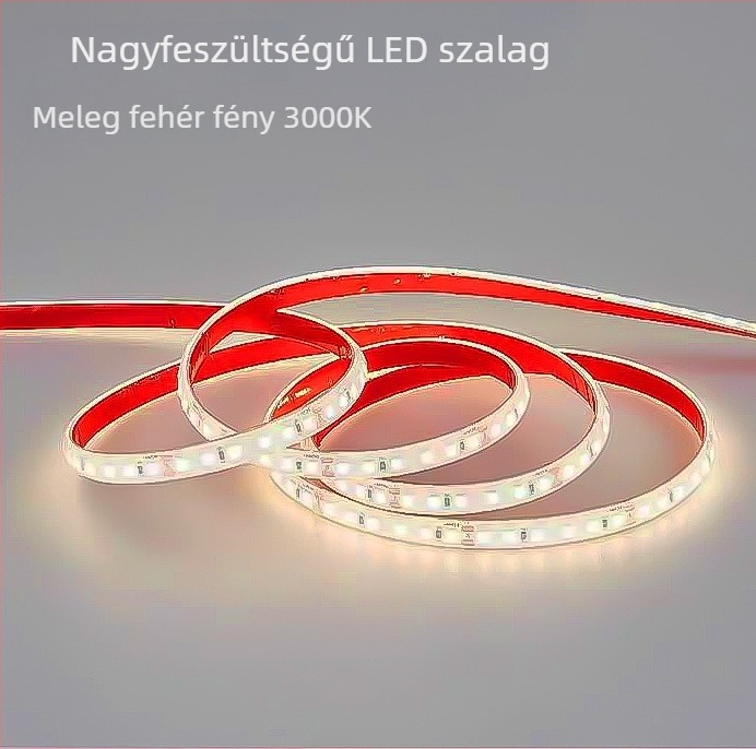 220V-es rugalmas RGB neon LED-szalag, 2835, háromszínű, 5050RGB, kültéri vízálló 5730