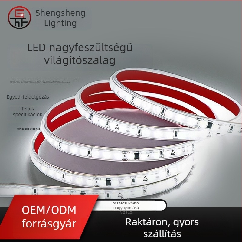 220V-es rugalmas RGB neon LED-szalag, 2835, háromszínű, 5050RGB, kültéri vízálló 5730