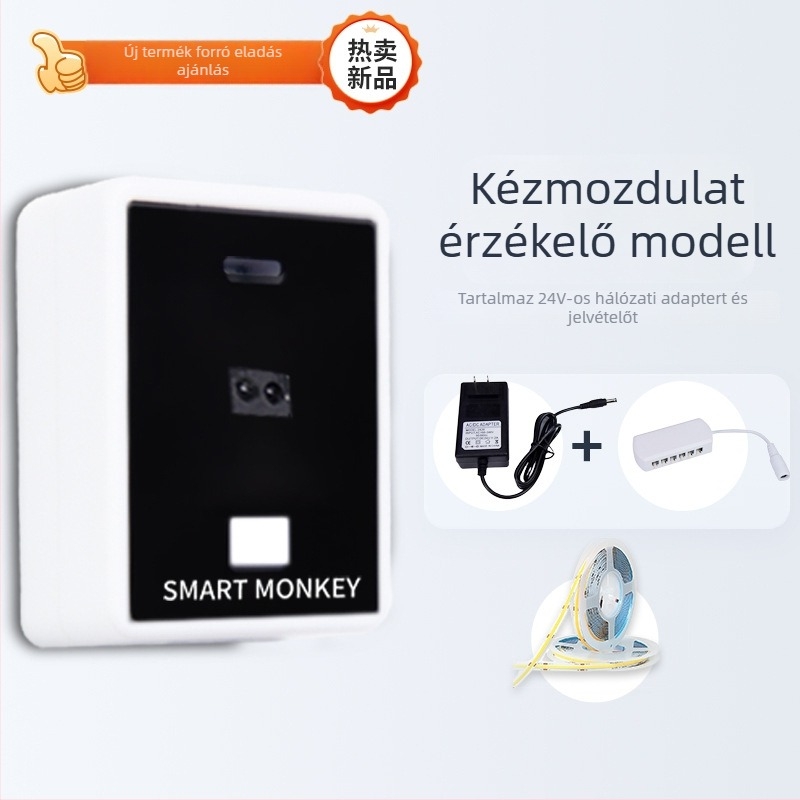 LED szenzoros fénycsík a hangulatos beltéri világításhoz, vízálló, öntapadós, az ágy alatt, a lépcsőkön és az erkélyen