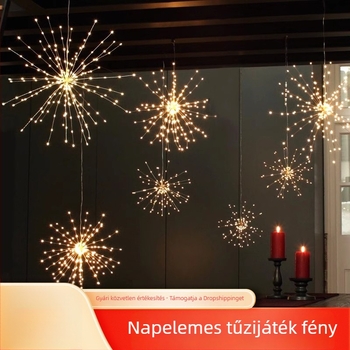 LED robbanásbiztos kerti lámpák, pitypang alakú, kültéri, vízálló, napelemes, karácsonyi hangulattal