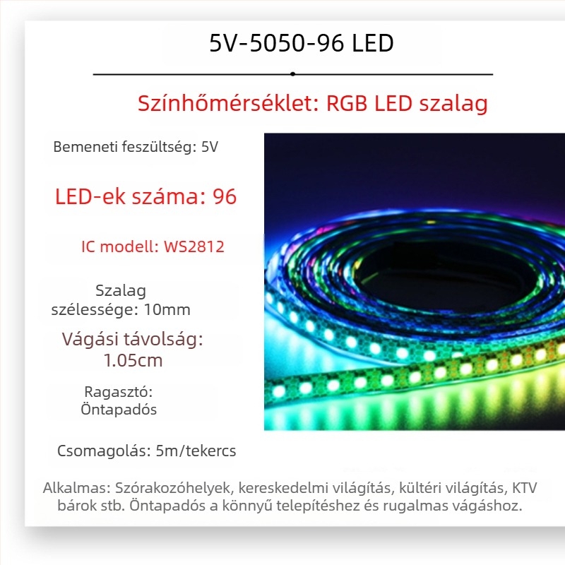 Kültéri vízálló RGB LED-szalag folyó szín effektussal, alacsony feszültségű 5V/12V/24V, bárok és KTV helyiségek számára