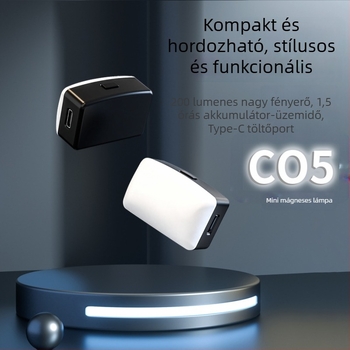 C05 mágneses töltőlámpa élő közvetítéshez – Kompakt zseblámpa LED három színhőmérséklettel