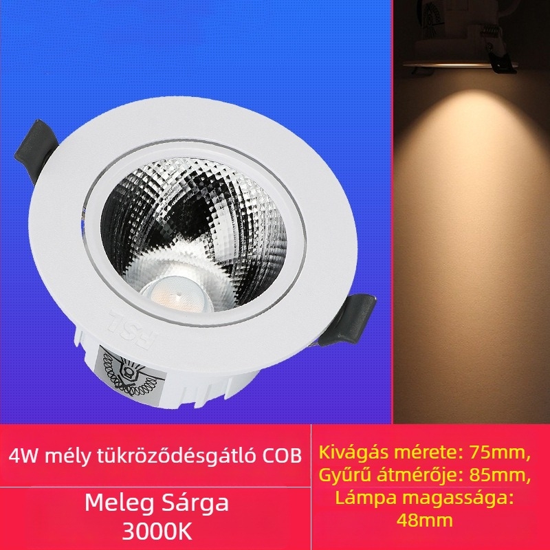 Foshan Lighting LED anti-glare beépített COB mennyezeti spot a nappaliba